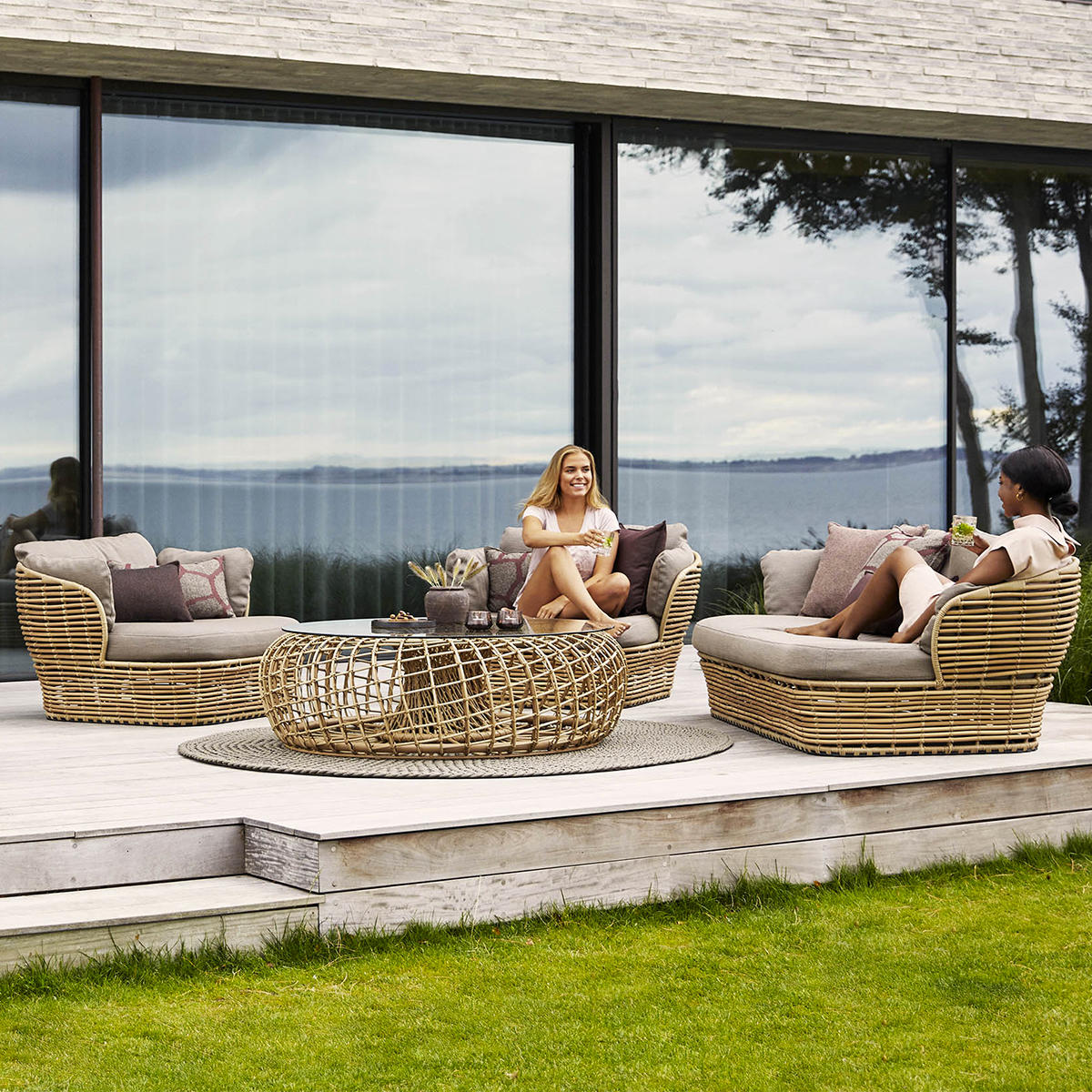 Basket Lounge Garden Chair - Image 5
