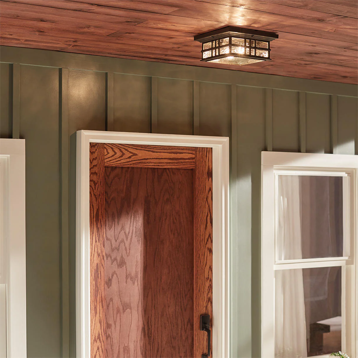 Beacon Square Outdoor Flush Mount Light - Image 2
