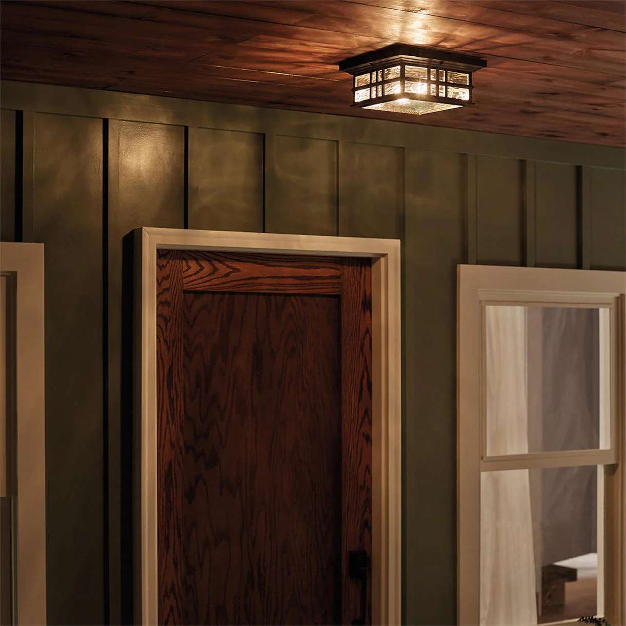 Beacon Square Outdoor Flush Mount Light - Image 3