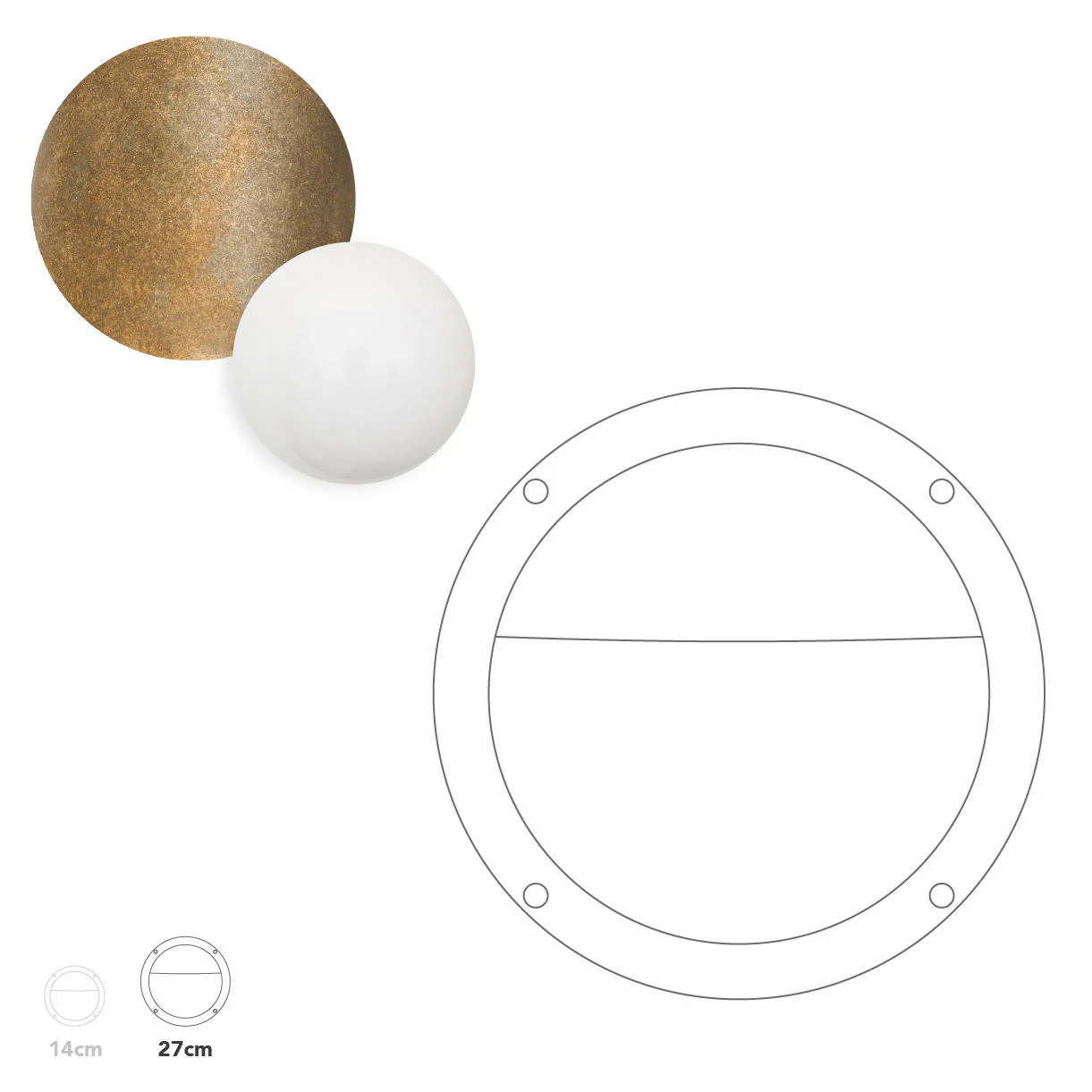 Begawan Outdoor Semi-Flush Wall Light - Image 7