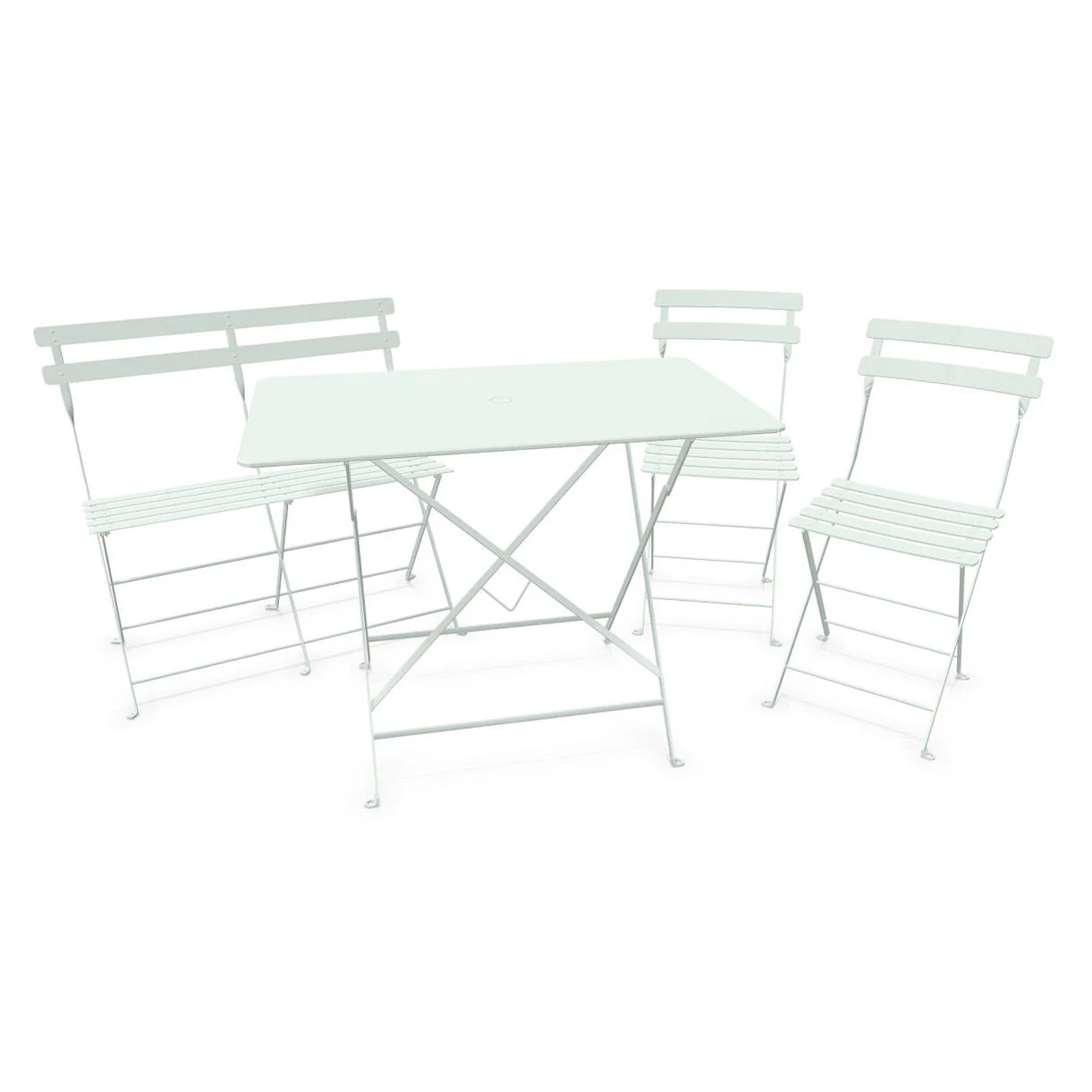 Bistro Dining Table + Bench +2 Chair Set - Image 17