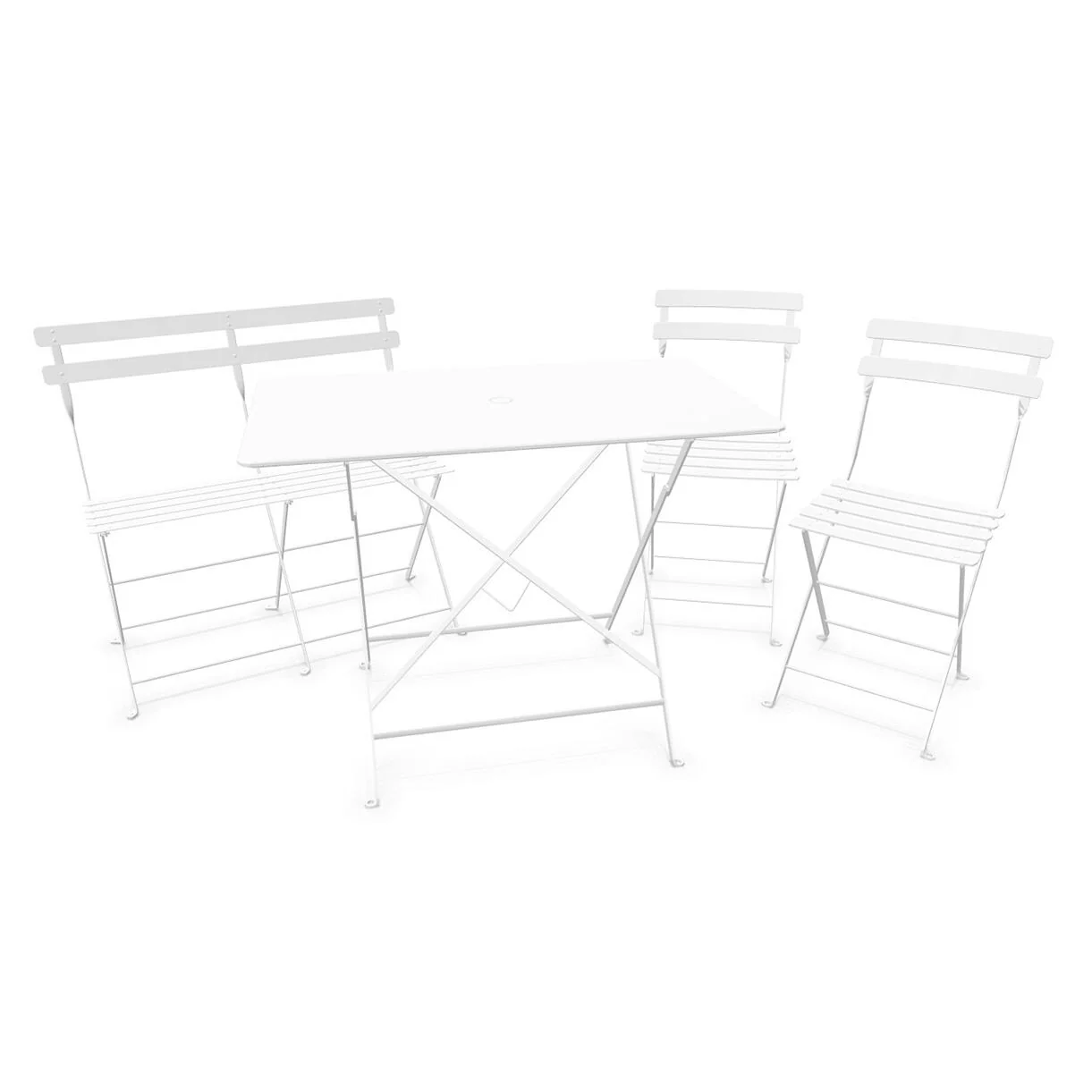 Bistro Dining Table + Bench +2 Chair Set - Image 3