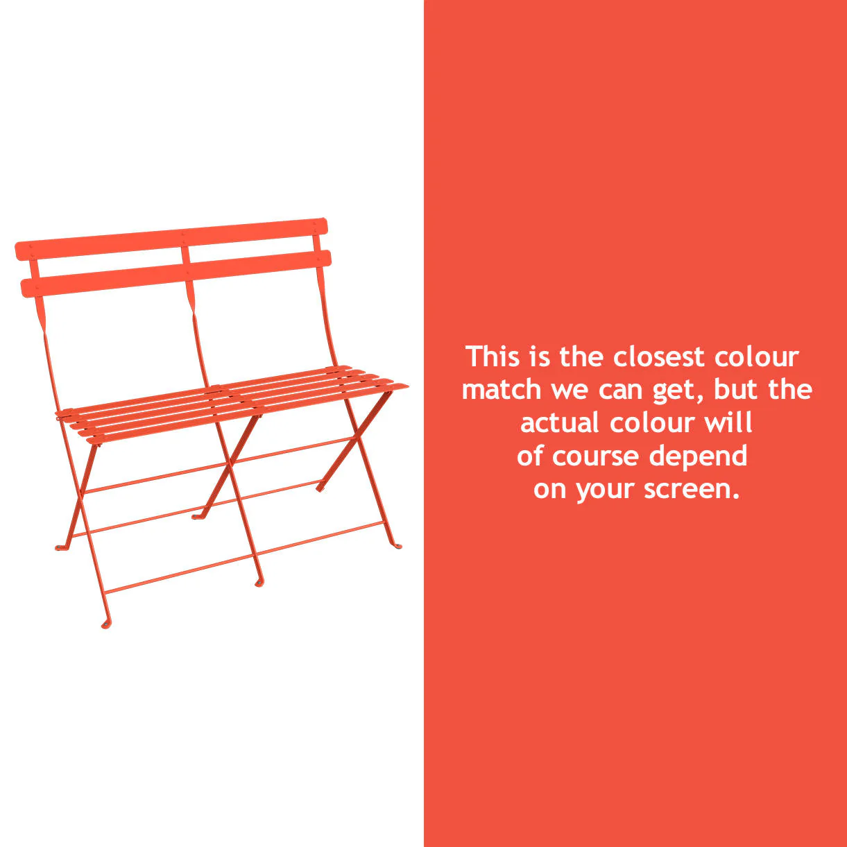 Bistro Folding 2 Seater Bench - Image 11