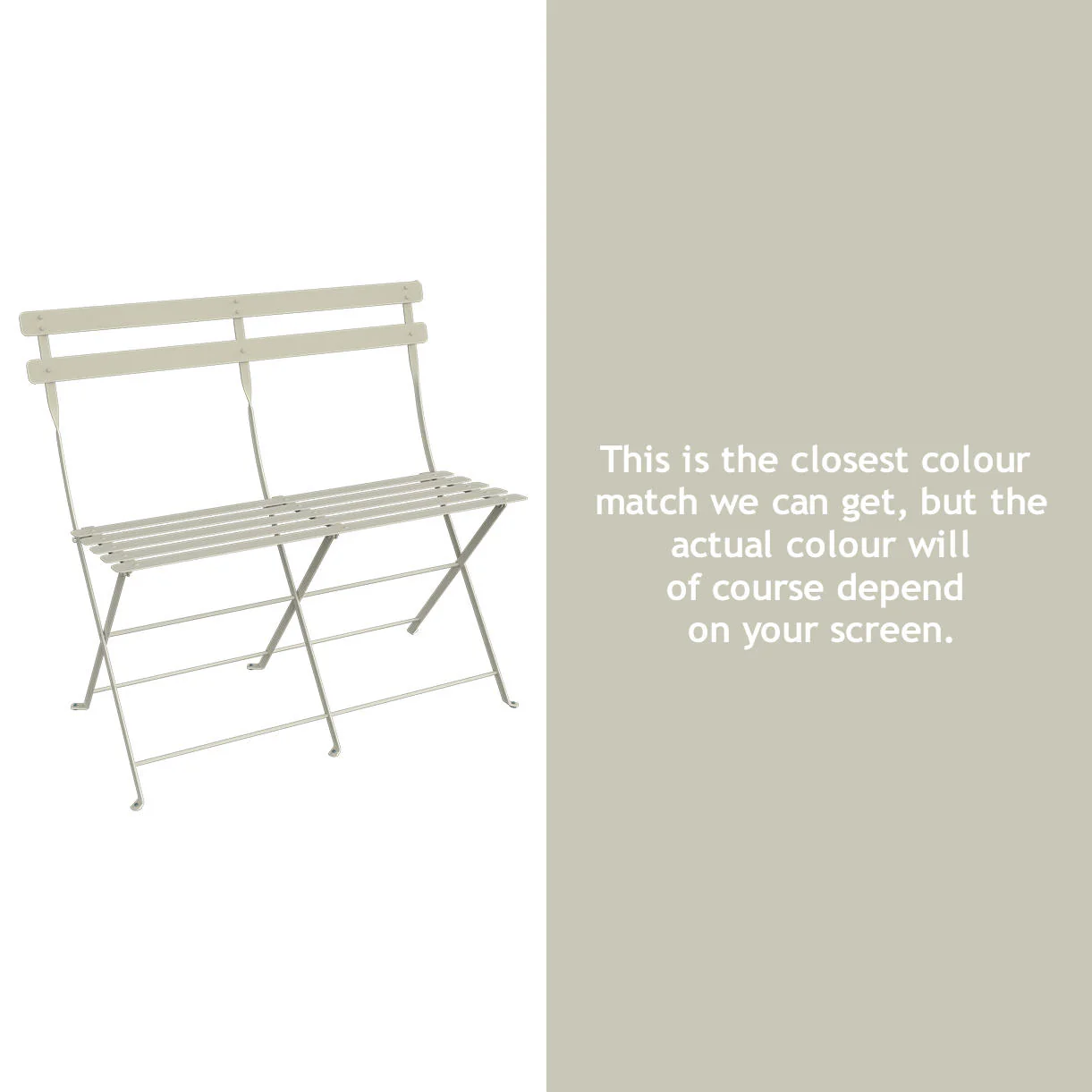 Bistro Folding 2 Seater Bench - Image 12