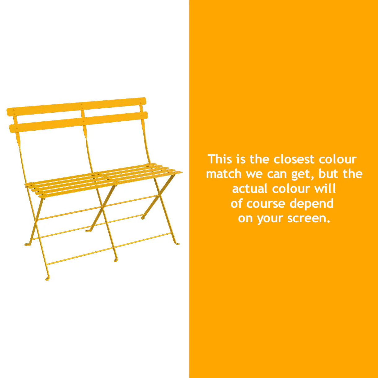 Bistro Folding 2 Seater Bench - Image 18