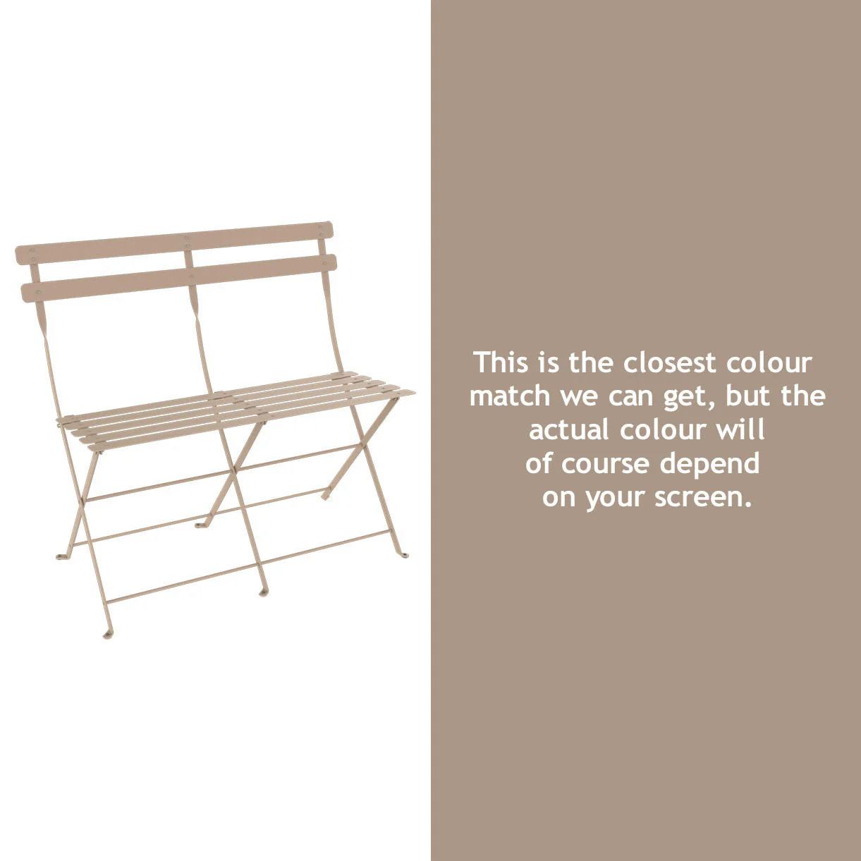 Bistro Folding 2 Seater Bench - Image 19
