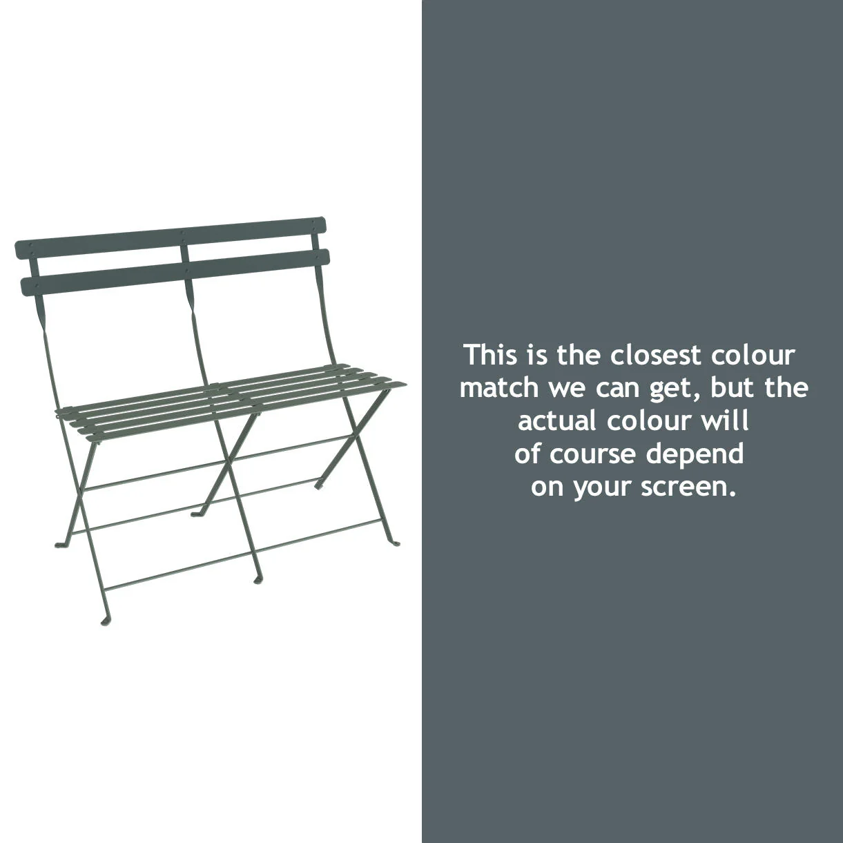 Bistro Folding 2 Seater Bench - Image 21