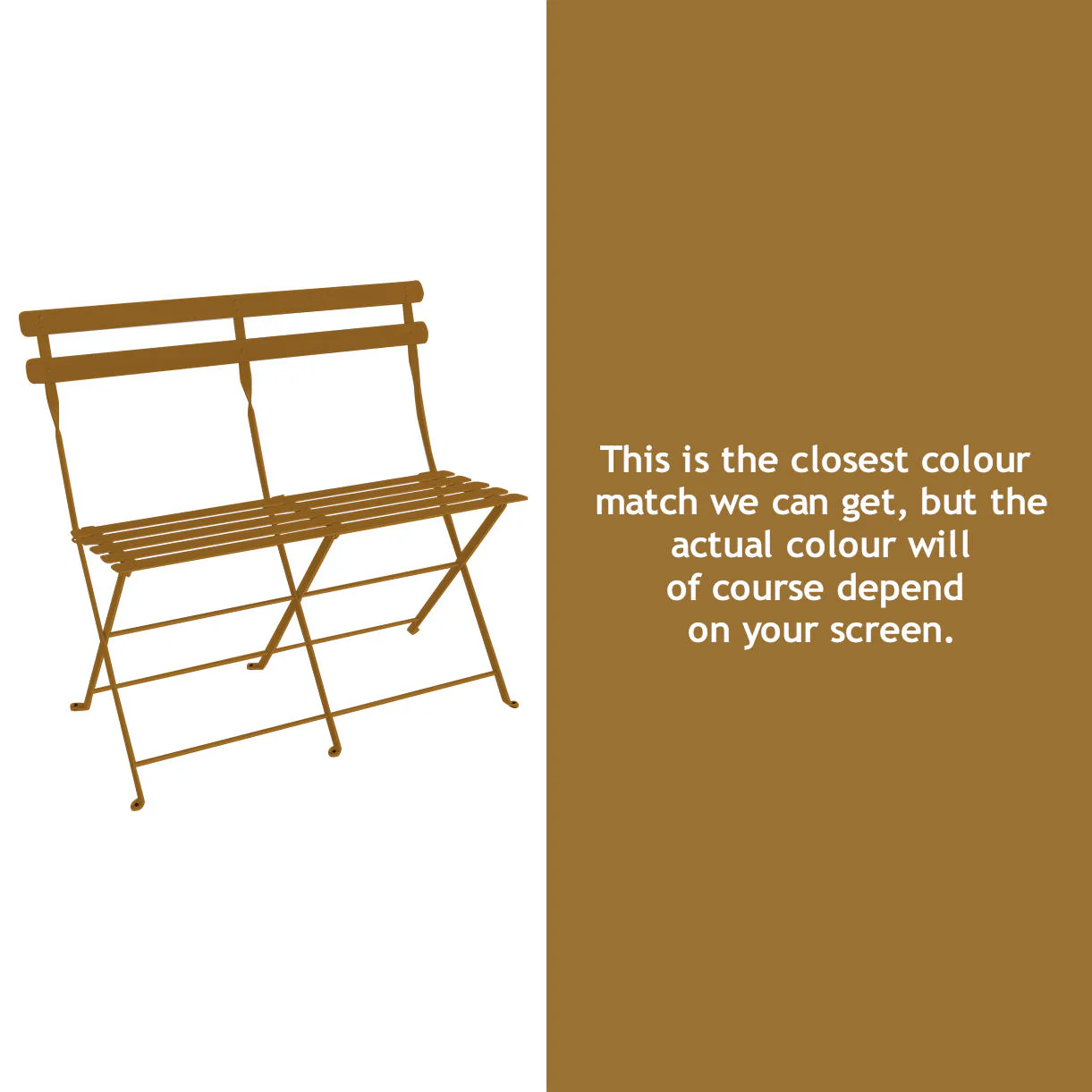 Bistro Folding 2 Seater Bench - Image 23