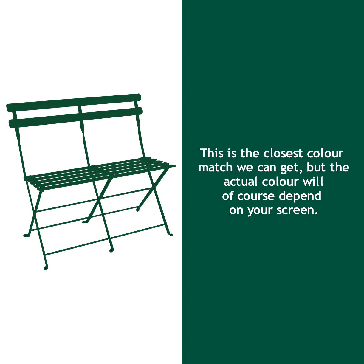 Bistro Folding 2 Seater Bench - Image 24
