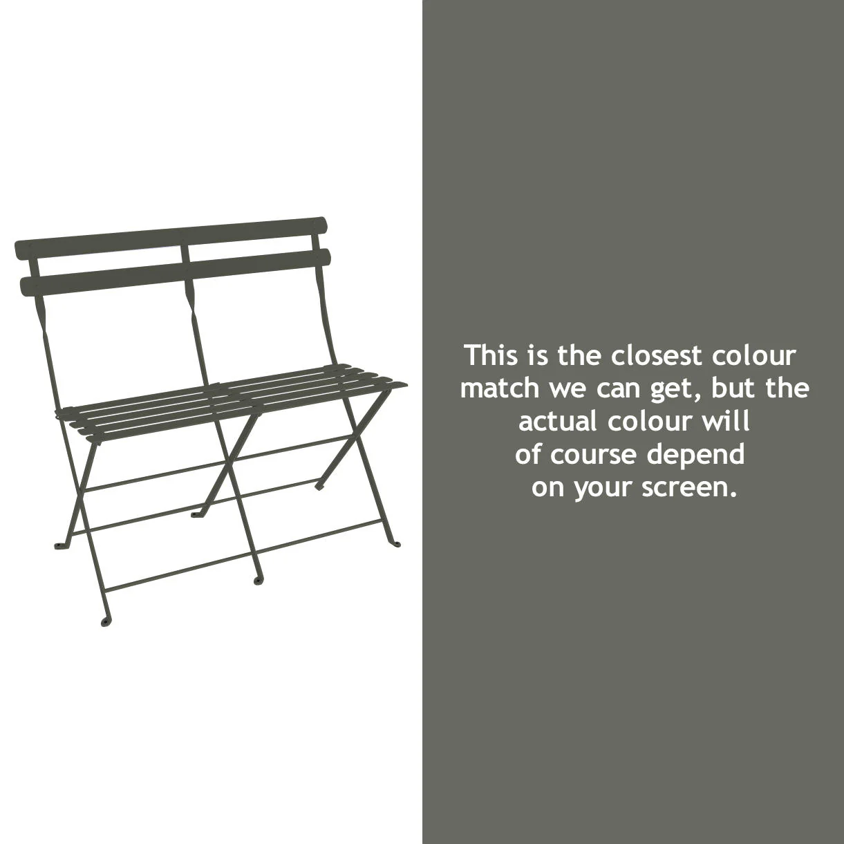 Bistro Folding 2 Seater Bench - Image 25