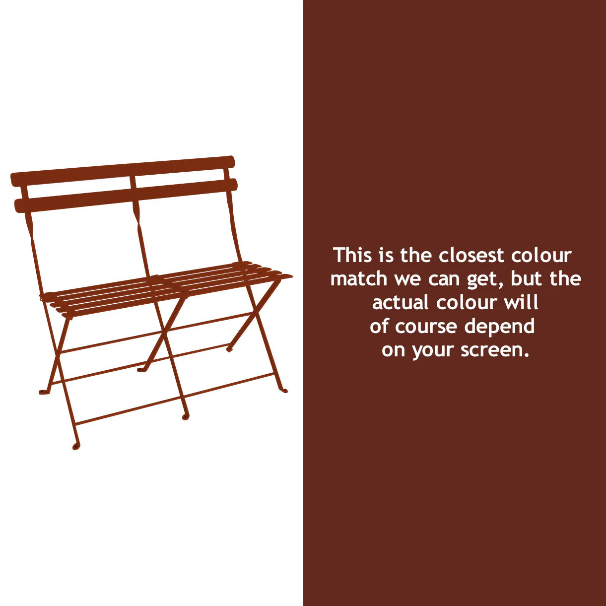 Bistro Folding 2 Seater Bench - Image 27