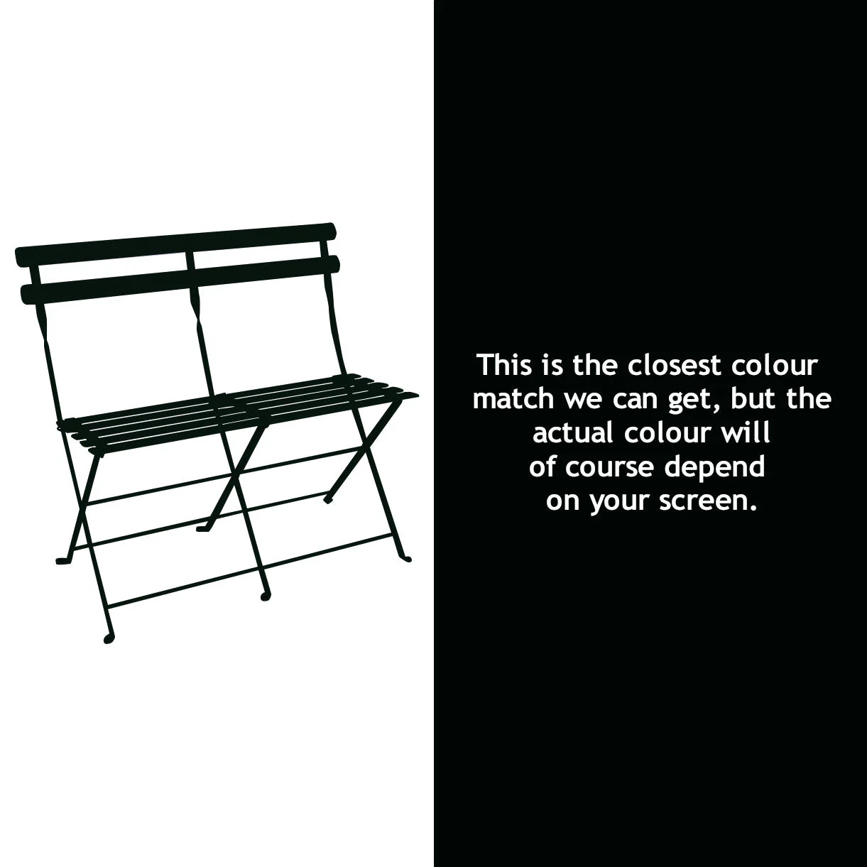 Bistro Folding 2 Seater Bench - Image 29