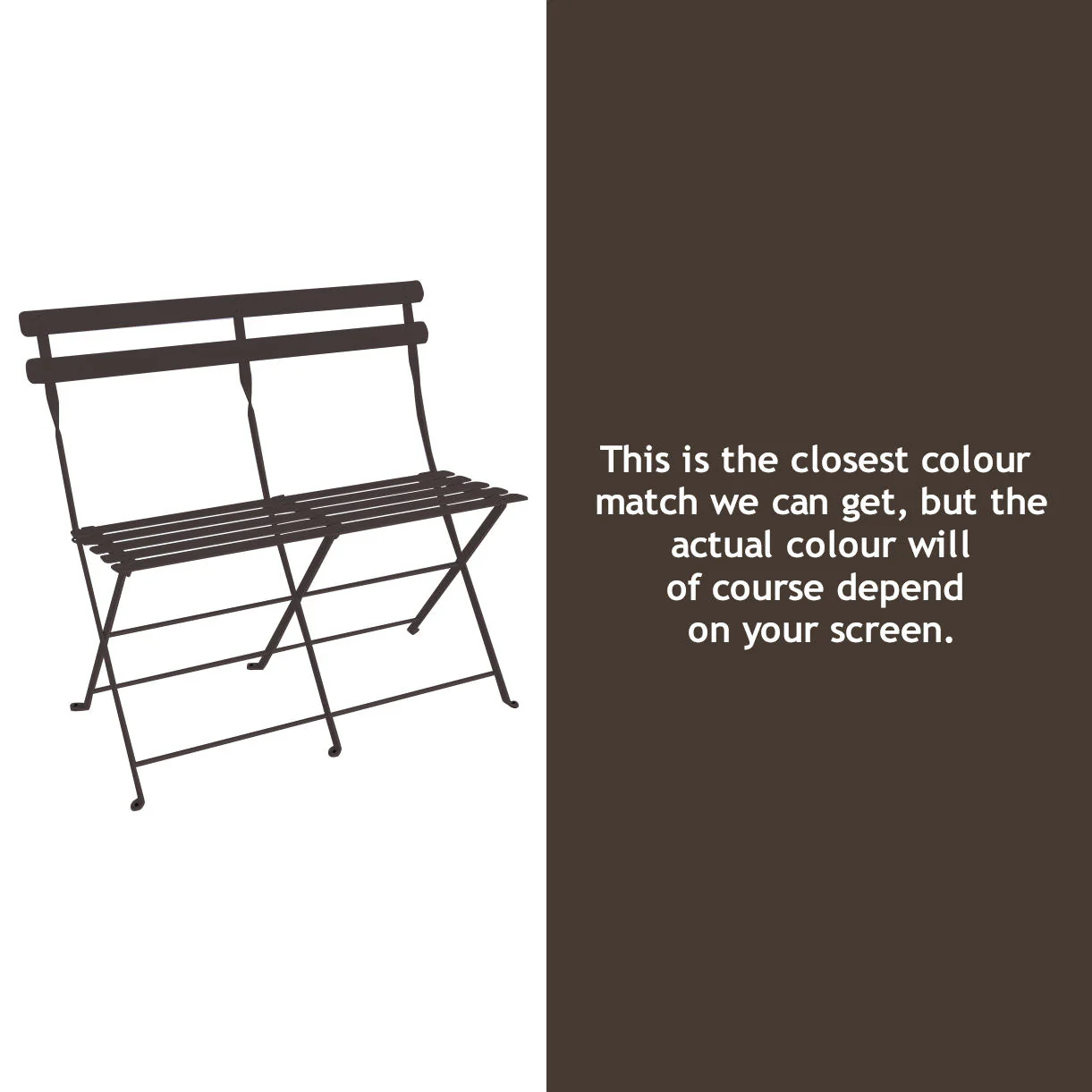 Bistro Folding 2 Seater Bench - Image 31