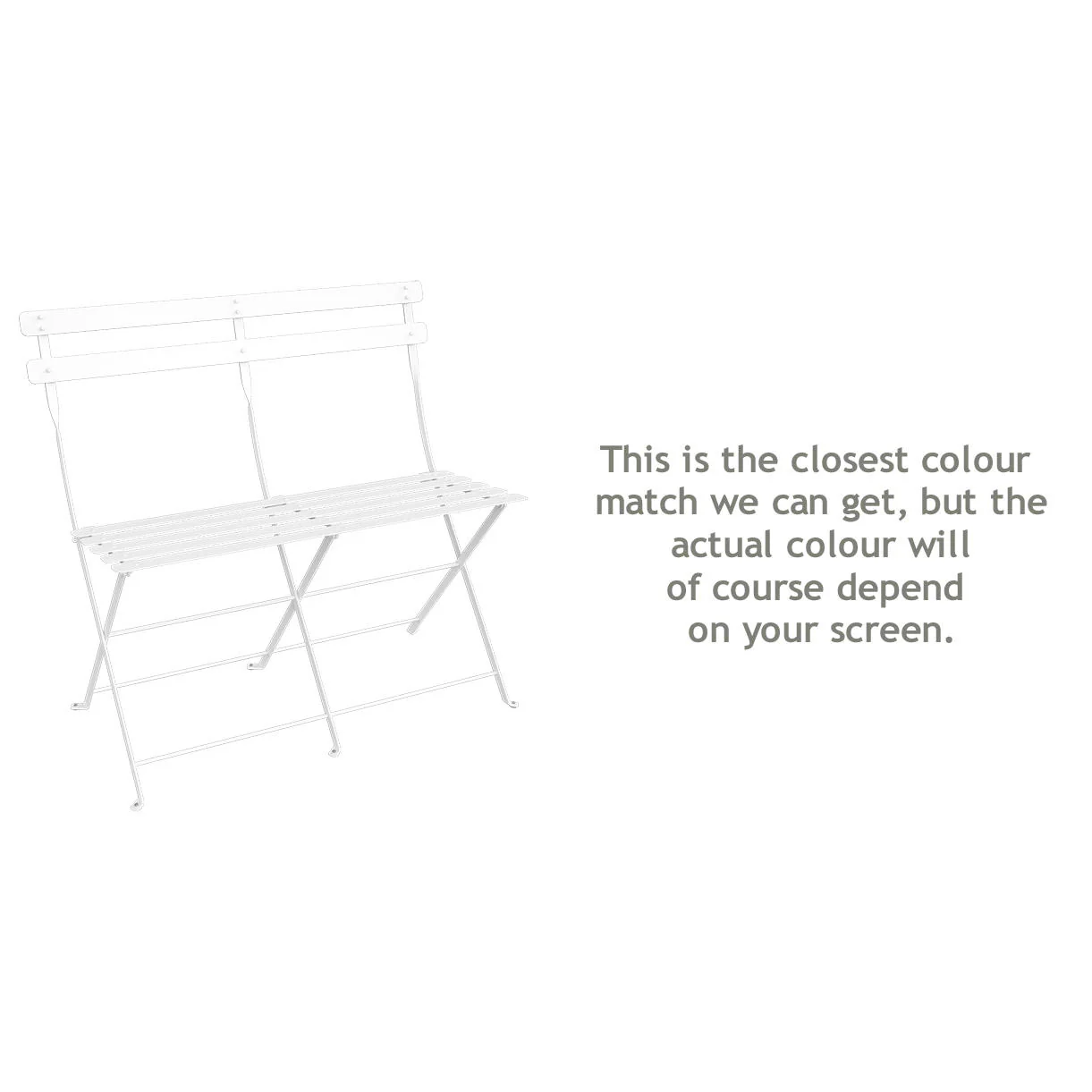 Bistro Folding 2 Seater Bench - Image 6