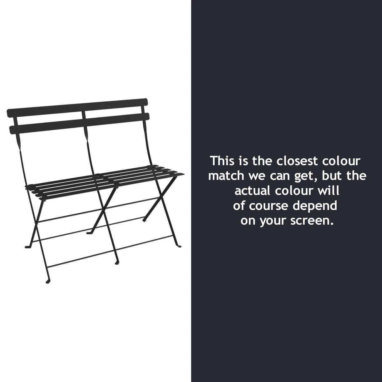 Bistro Folding 2 Seater Bench - Image 8