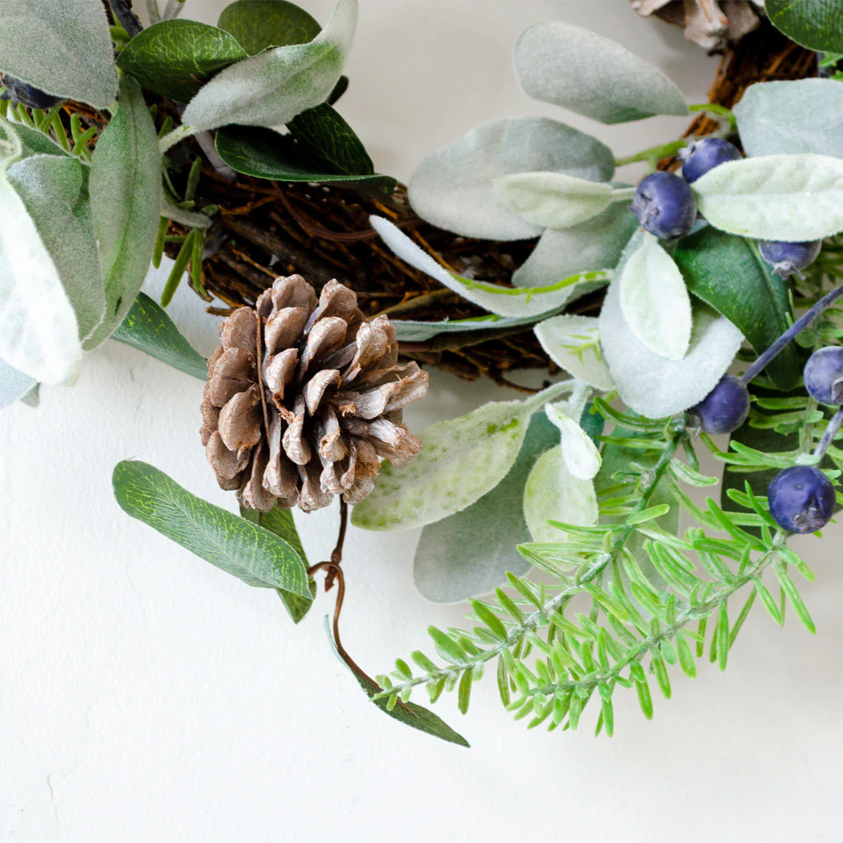 Blueberry and Pinecone Wreath - Image 2
