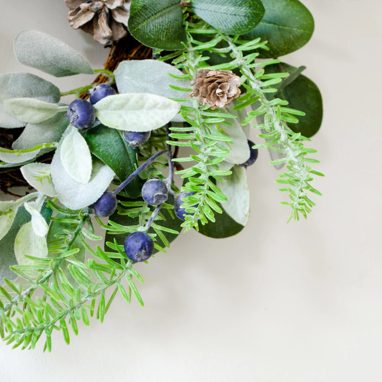 Blueberry and Pinecone Wreath - Image 3