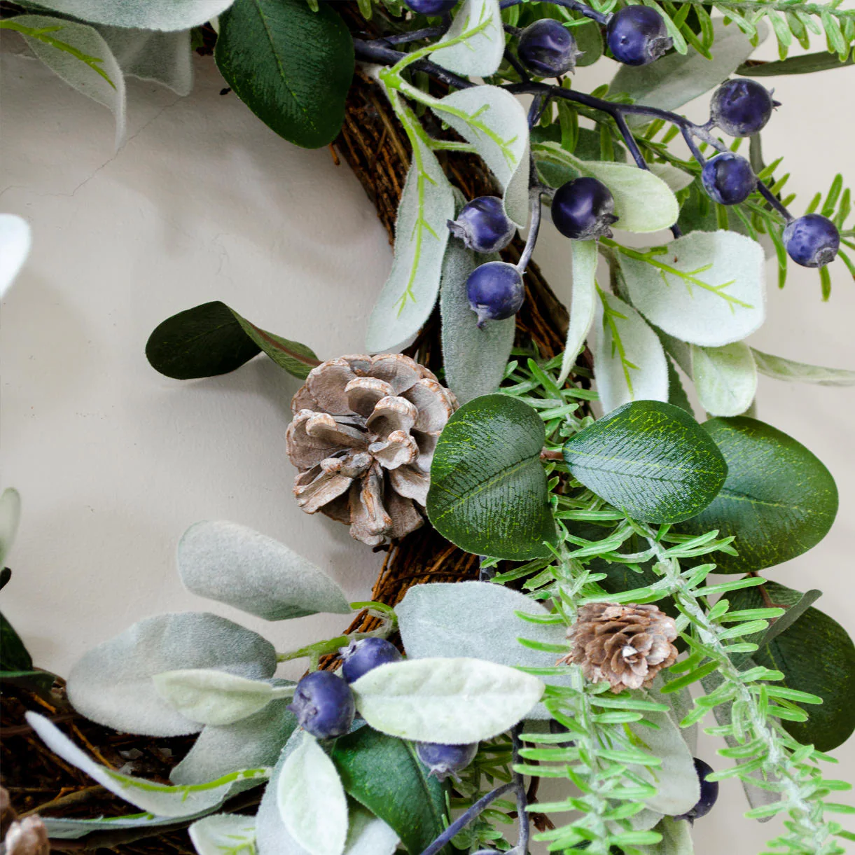 Blueberry and Pinecone Wreath - Image 4