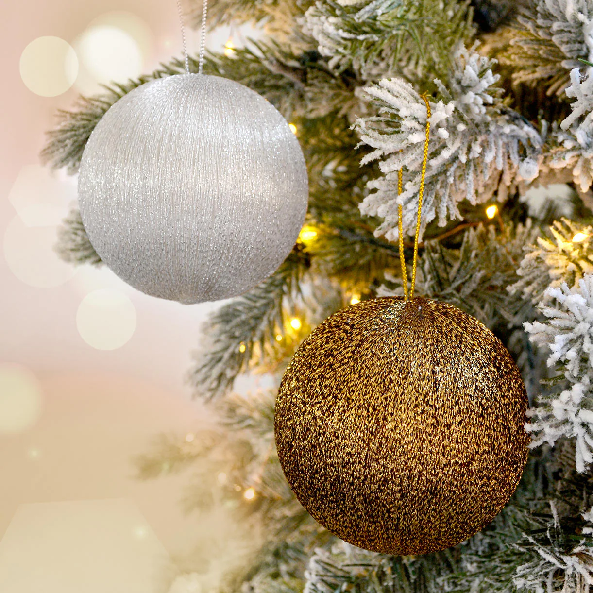 Metallic Spun Thread Bauble