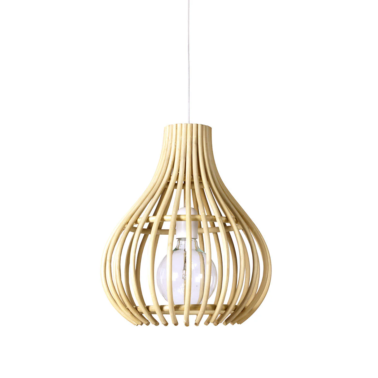 Bulb Rattan Indoor Pendant Light - Image 7