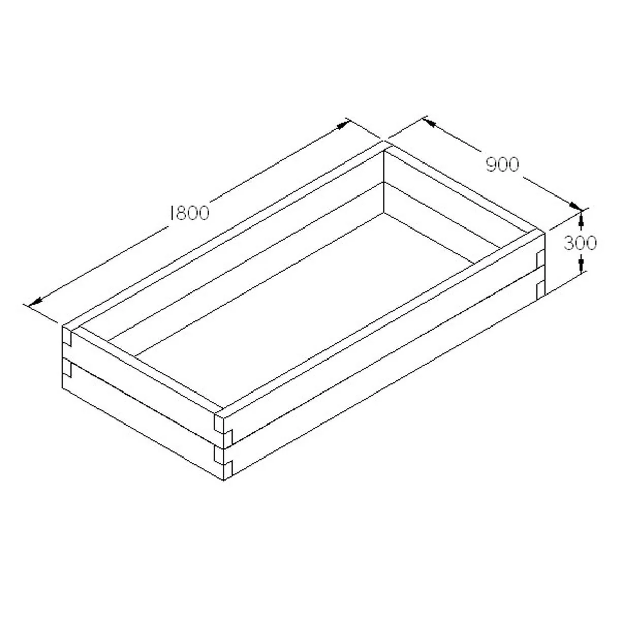 Caledonian Rectangular Raised Bed - Image 2