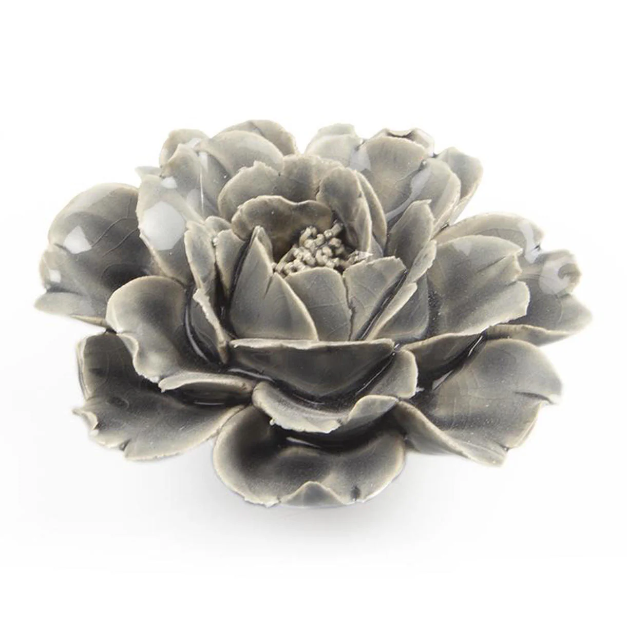 Ceramic Coral Rose Flowers - Image 6