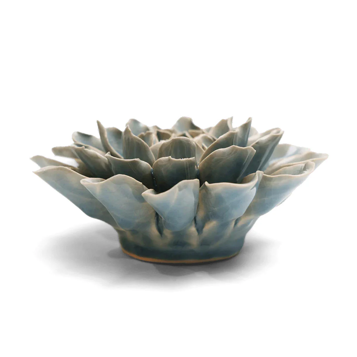 Ceramic Dahlia Flower Teal - Image 2