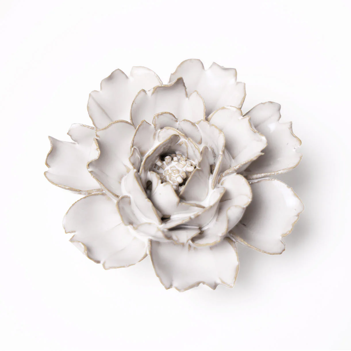 Ceramic Ivory Rose Flower - Image 3