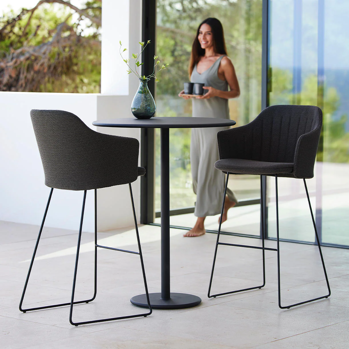 Choice Bar Chair with Black Sled Base - Image 4
