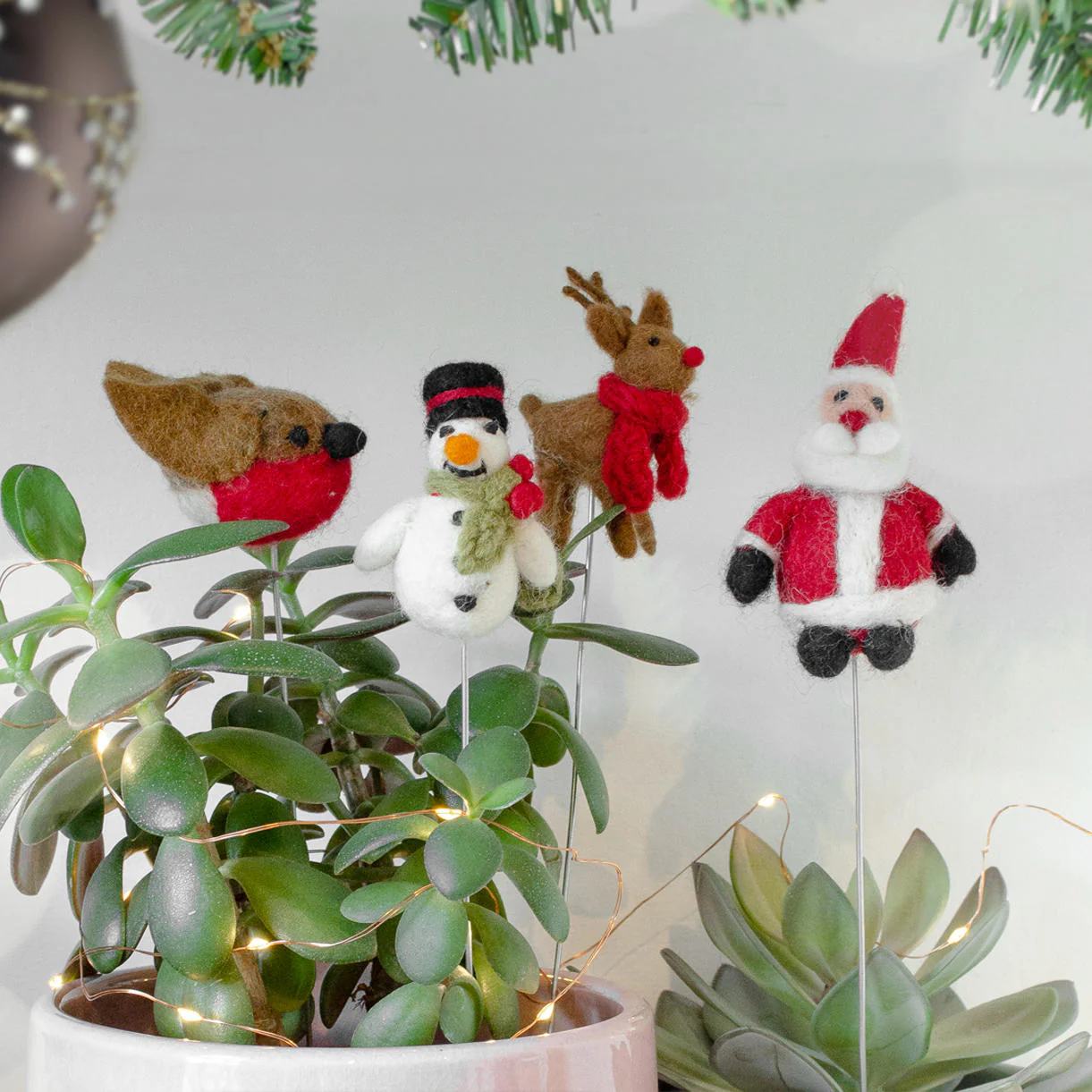 Christmas Characters Couples - Houseplant Decoration