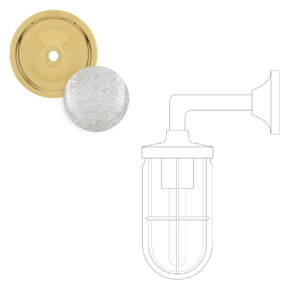 Cladach Brass Well Outdoor Wall Light - Image 10