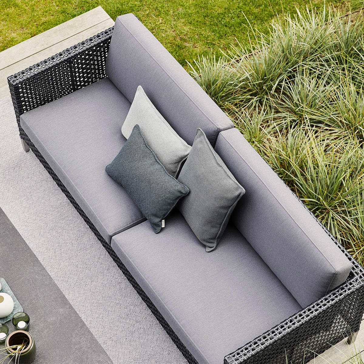 Connect 3-Seater Sofa Open Weave - Image 2