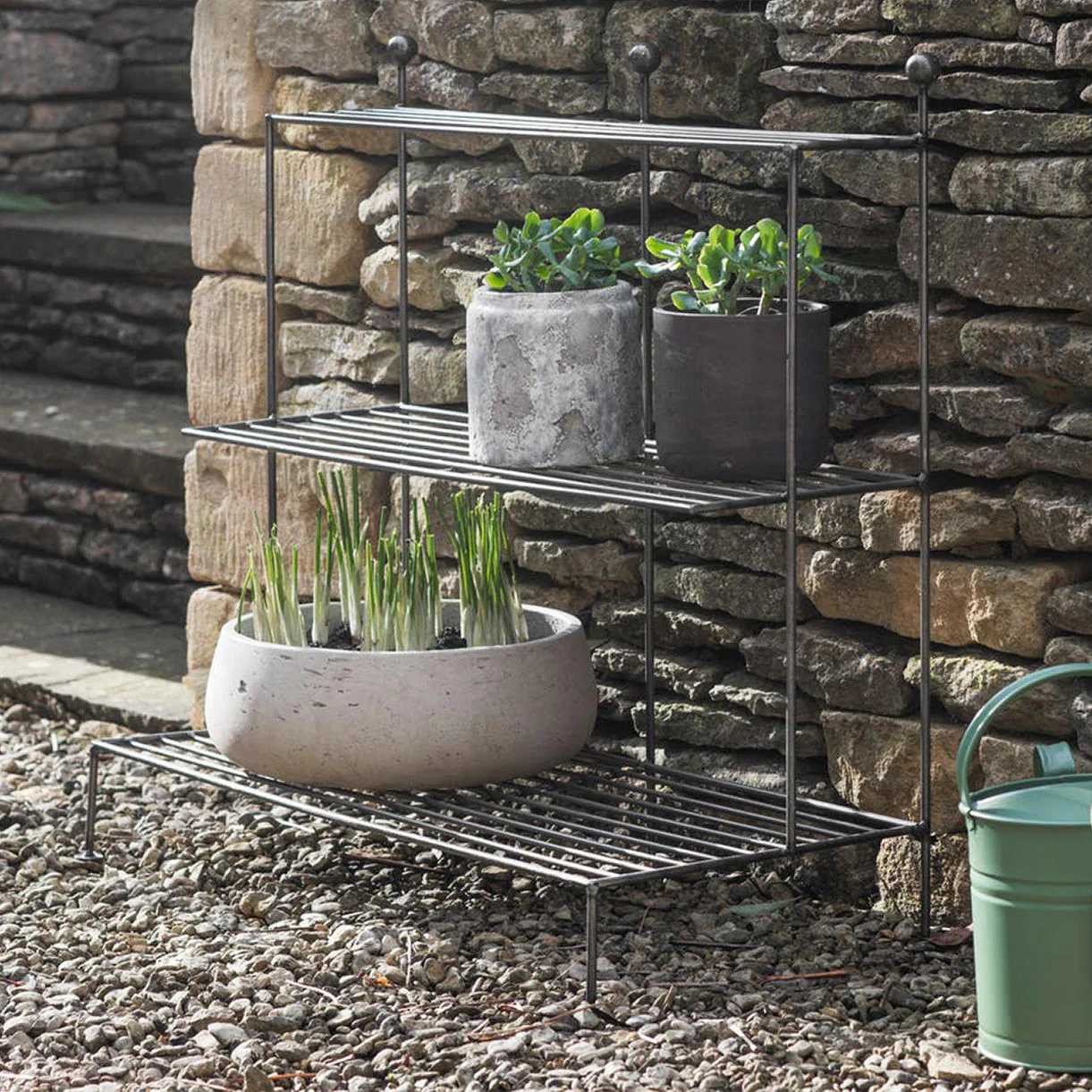 Contemporary Steel Plant Stand