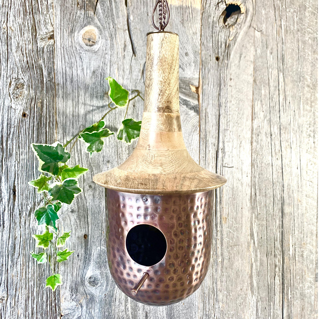 Copper & Wood Birdhouses/Feeders - Image 2
