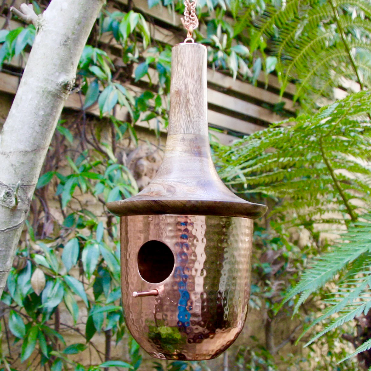 Copper & Wood Birdhouses/Feeders - Image 3
