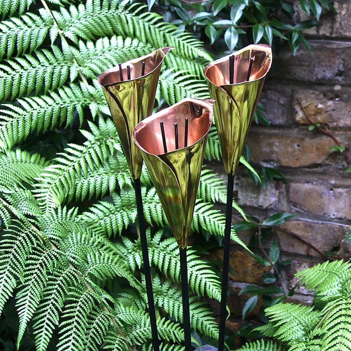 Copper Arum Lily Sculptures - Image 2