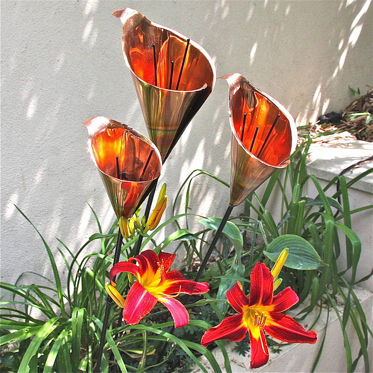Copper Arum Lily Sculptures - Image 3
