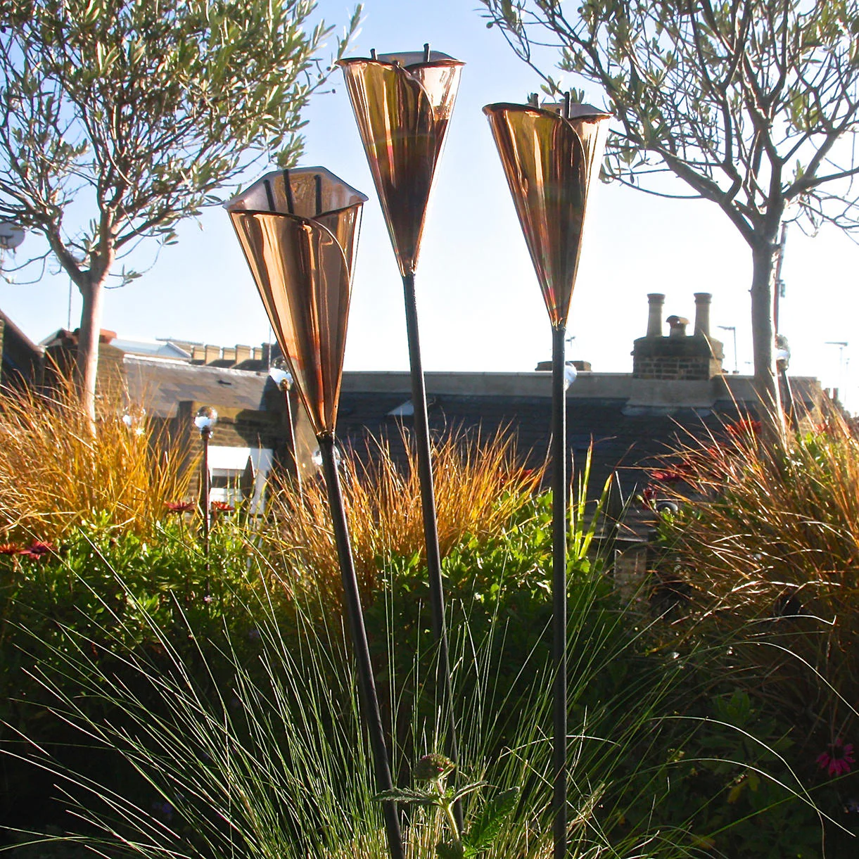 Copper Arum Lily Sculptures - Image 4