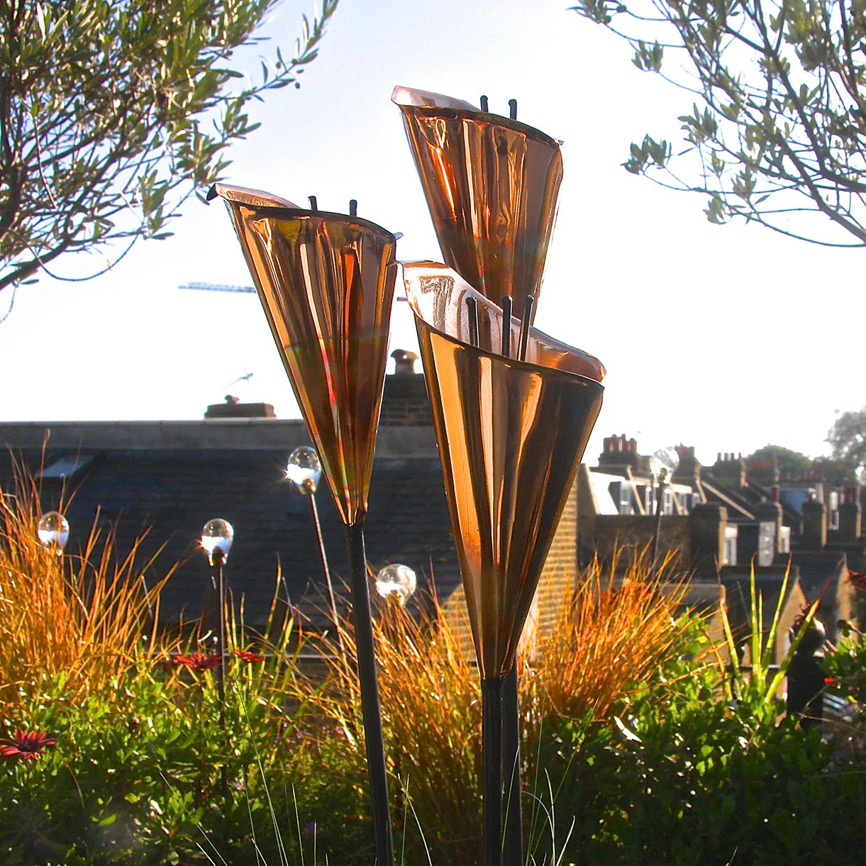 Copper Arum Lily Sculptures - Image 5