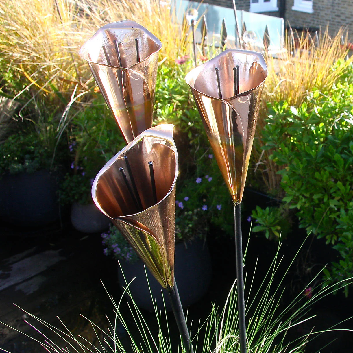 Copper Arum Lily Sculptures - Image 6