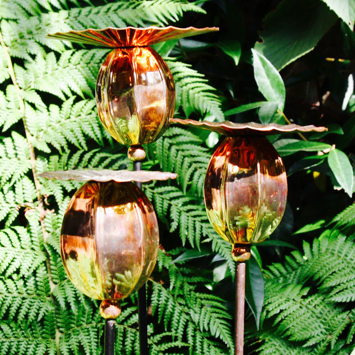 Copper Poppy Seedhead Stakes - Image 2