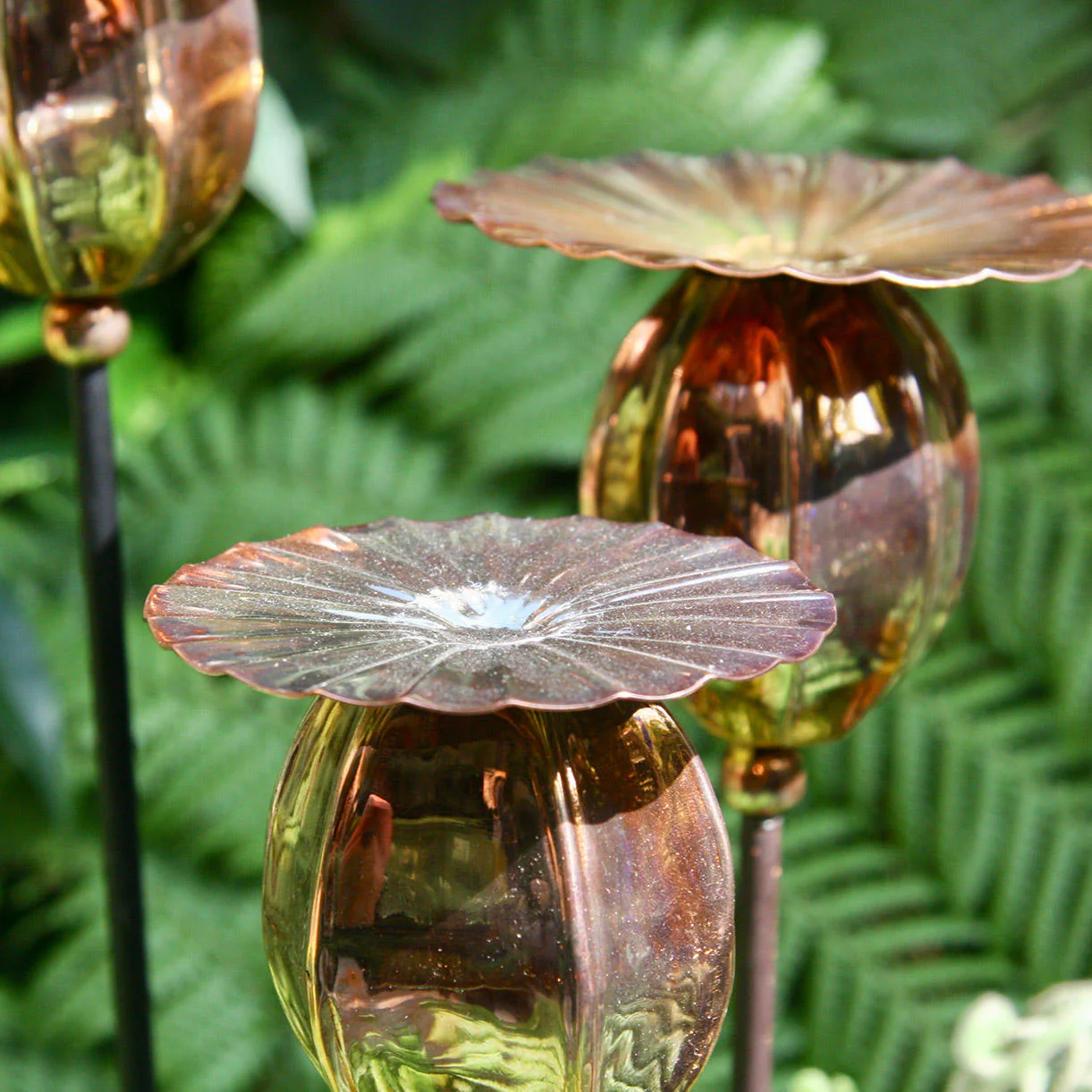 Copper Poppy Seedhead Stakes - Image 3