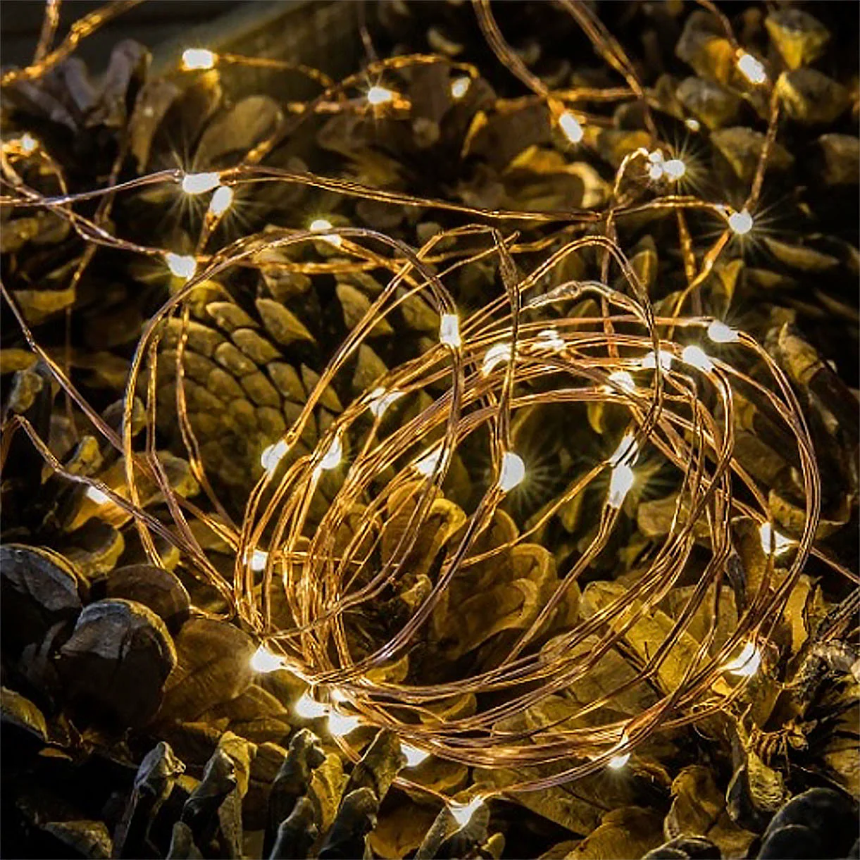 Copper Bare Wire LED Outdoor String Lights - Image 2