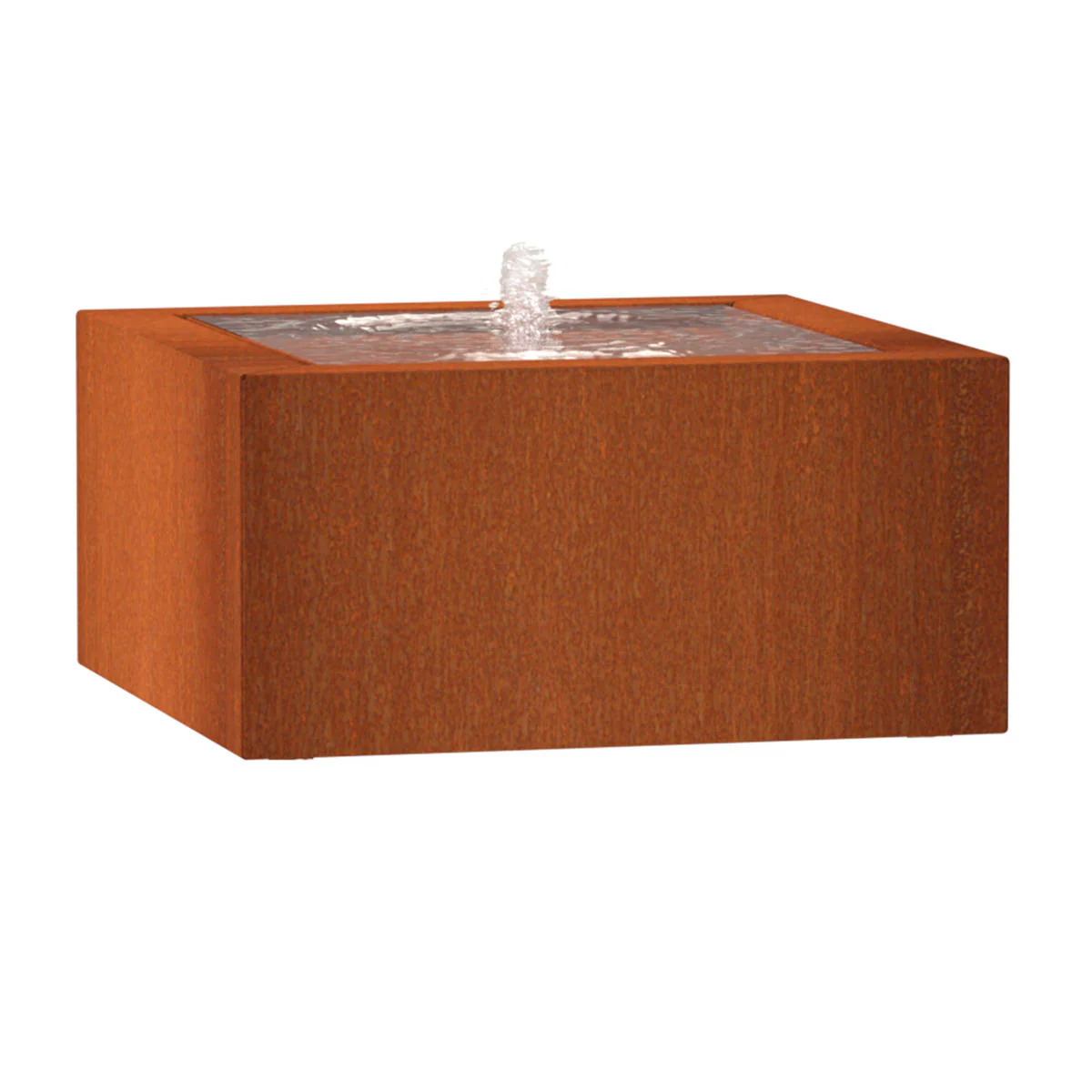 Corten Square Water Feature with Fountain - Image 7