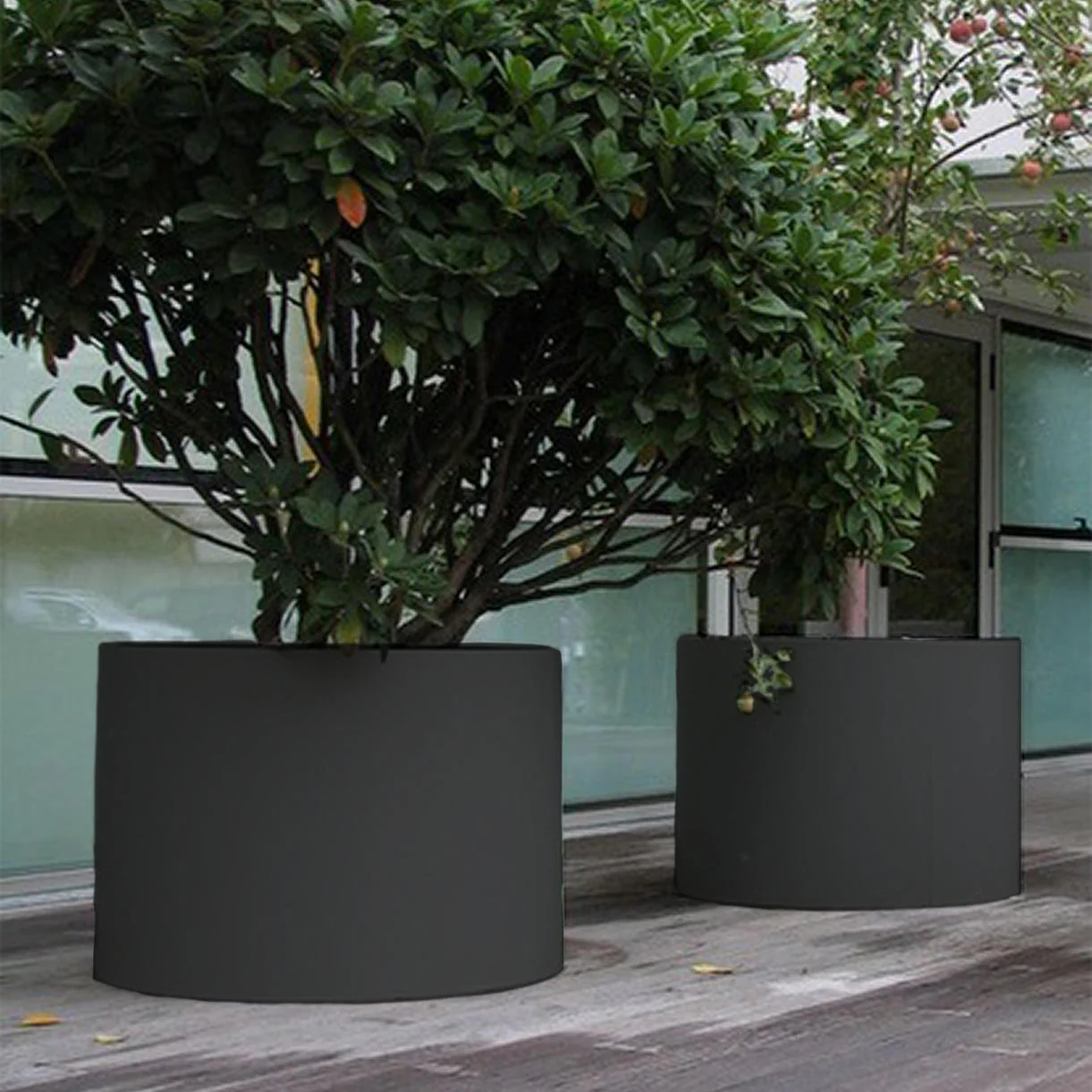 Cylindrical Aluminium Planter