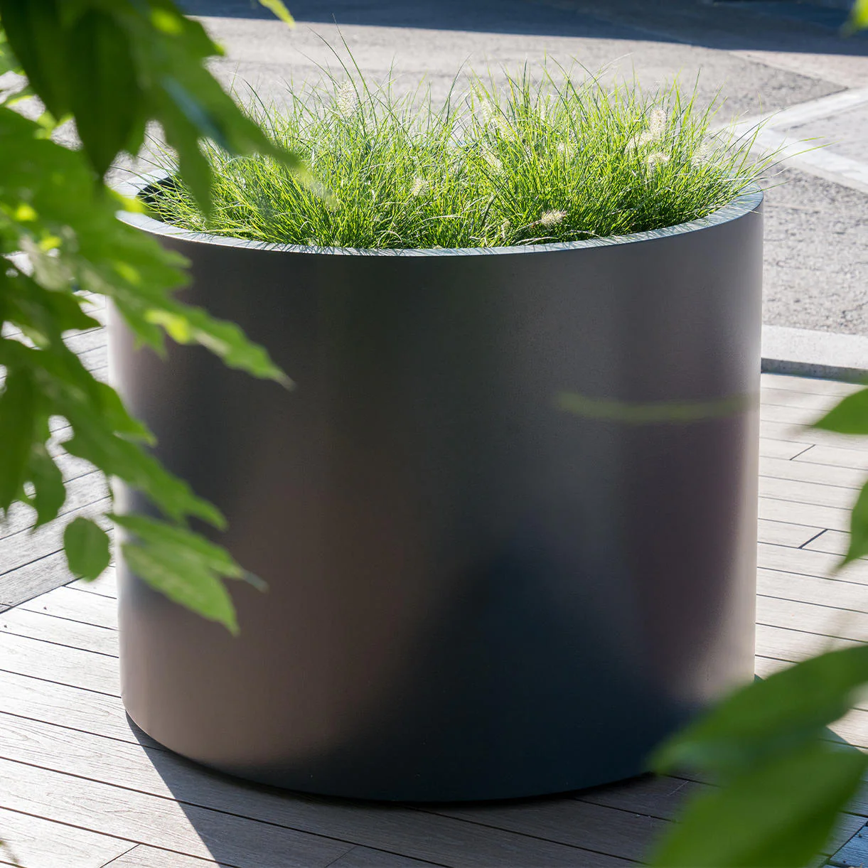Cylindrical Aluminium Planter - Image 2