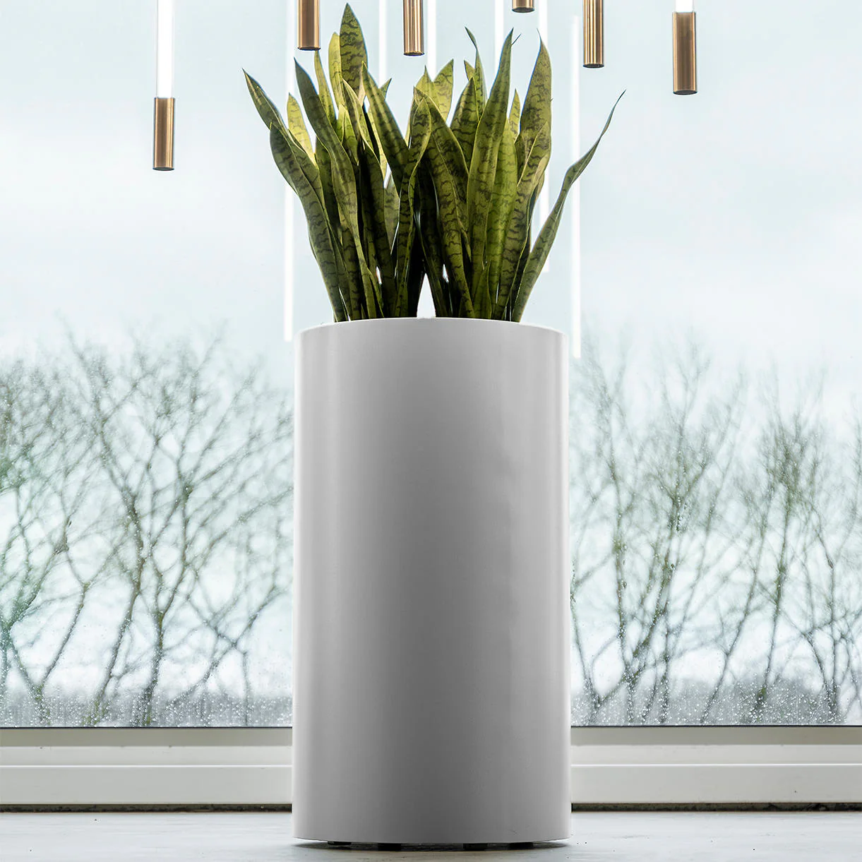 Cylindrical Aluminium Planter - Image 5