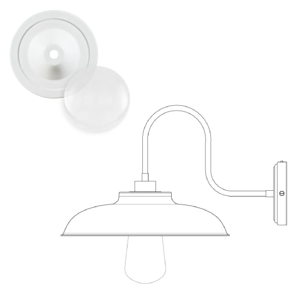 Darya Outdoor Swan Neck Wall Light - Image 9