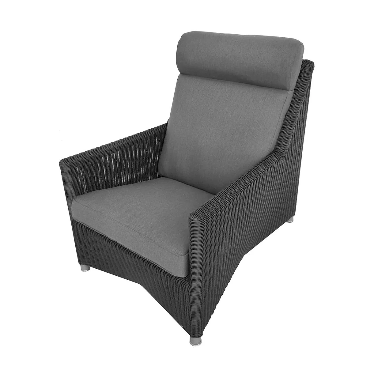 Diamond Weave Highback Outdoor Lounge Chair - Image 3