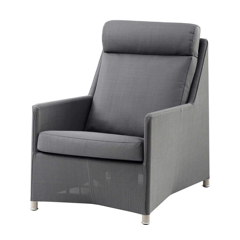 Diamond Weave Highback Outdoor Lounge Chair - Image 4